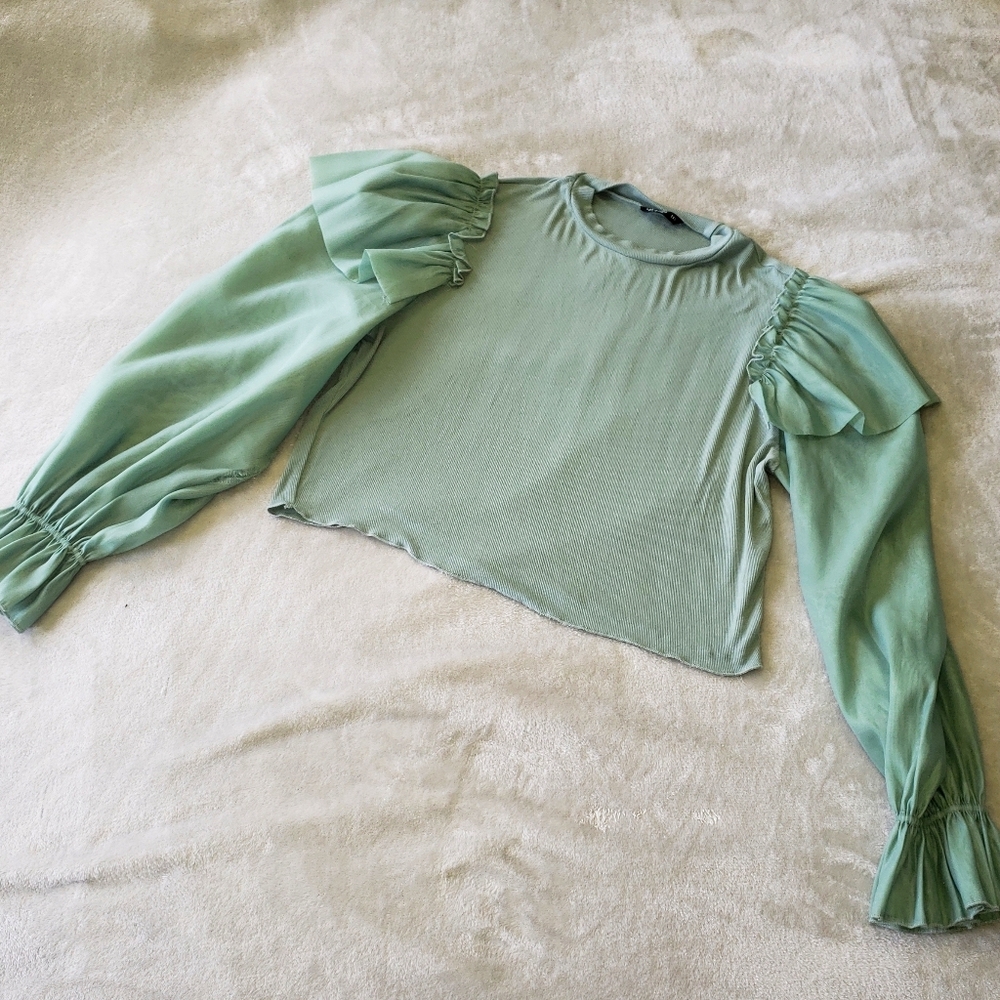 Organza Puff Sleeve Blouse